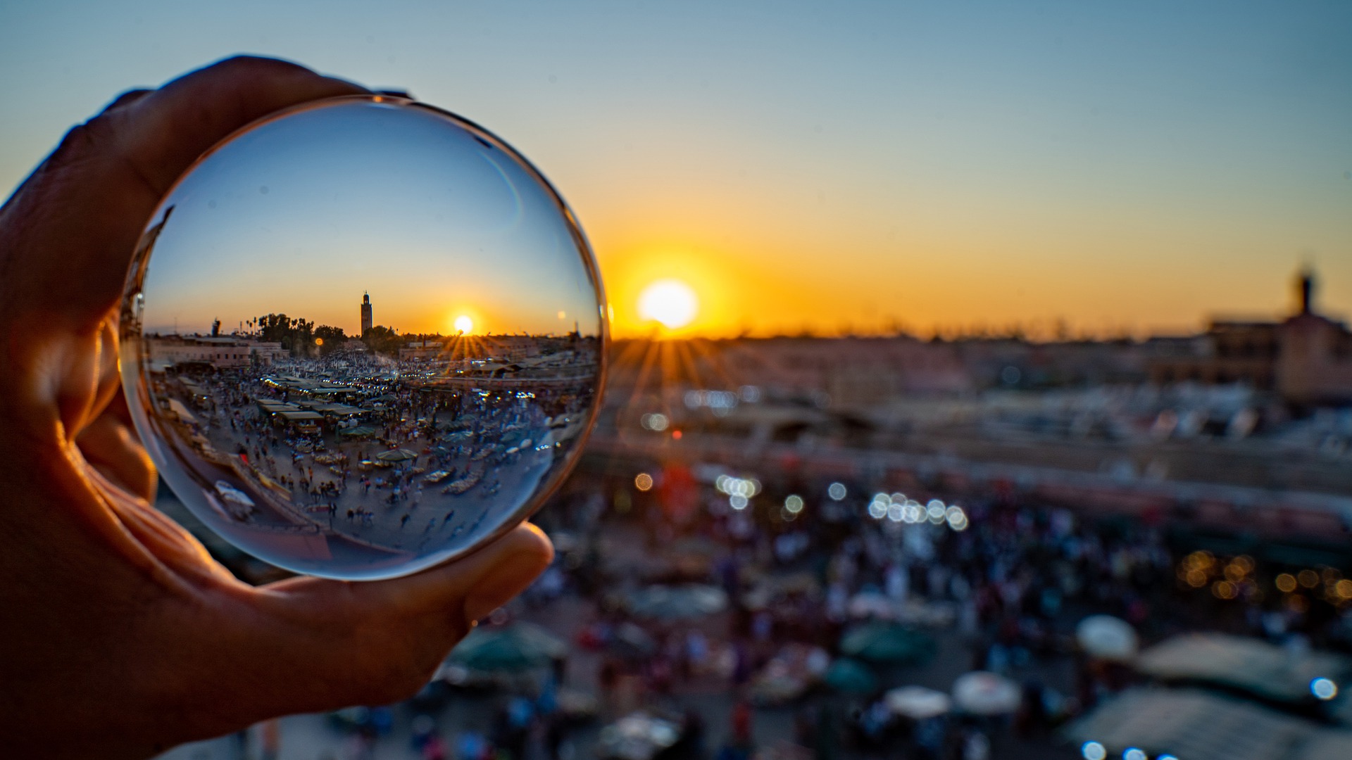 Hot air ballon around Marrakesh